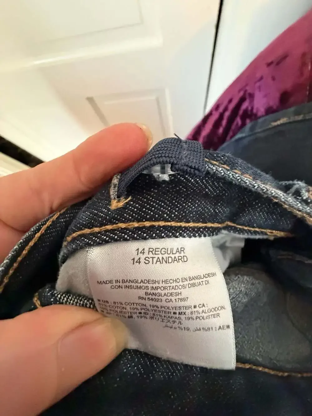 Old Navy Boys Straight-Leg Dark Wash Jeans Size 14 Regular